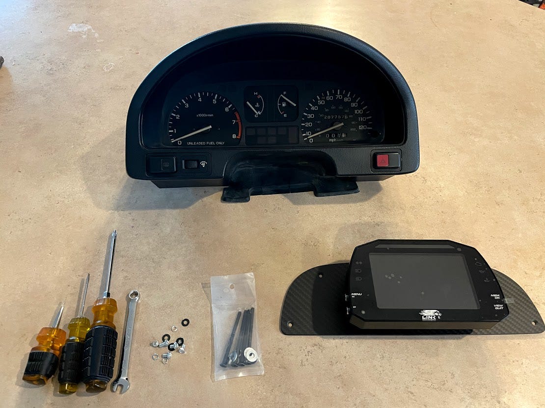 image from How to Modify a Honda Gauge Cluster to Accept a LINK or AiM Digital Dash