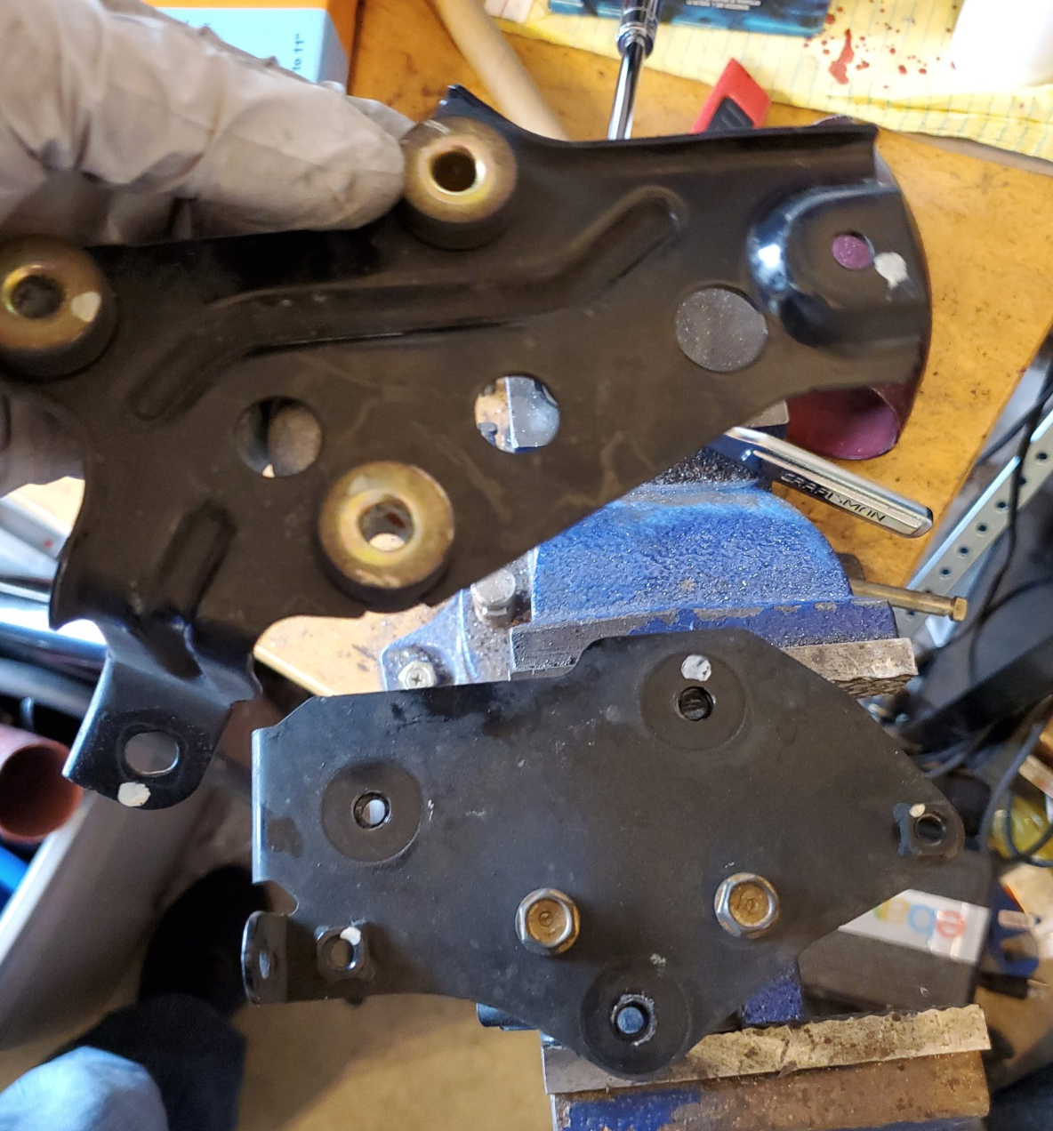 Back plate removed exposing last 2 bolts.