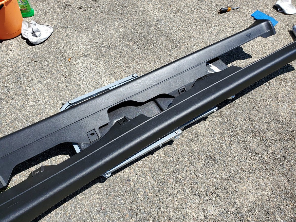 side skirts freshly painted