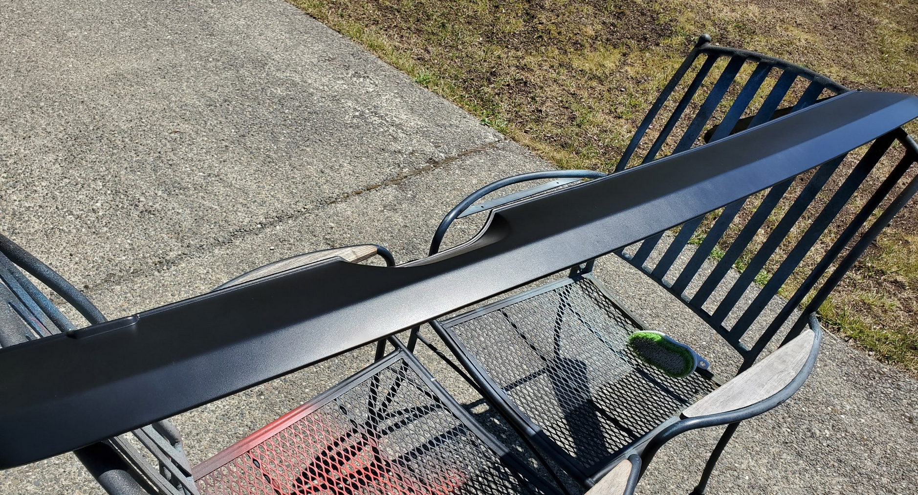 rear trim freshly painted