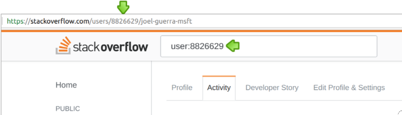 screenshot of Stack Overflow profile page